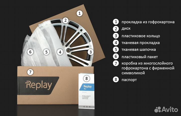 Replay TY320 7,5х19 5/114,3 ет30 60,1 BKF