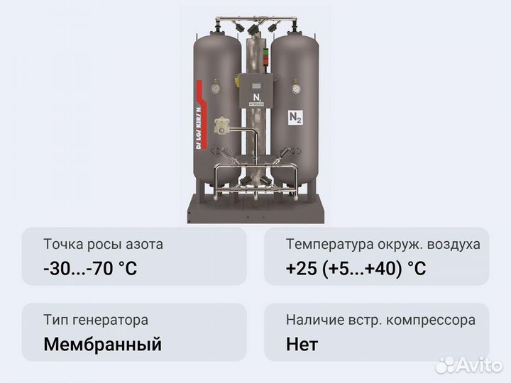 Адсорбционный генератор азота dalgakiran DGN 400