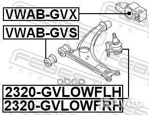 Сайлентблок vwab-GVX vwab-GVX Febest