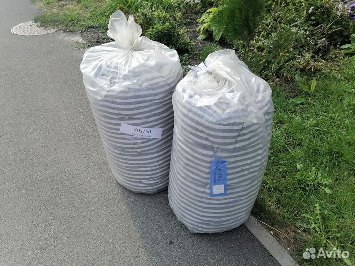 Ватный матрас в тике 80х190см