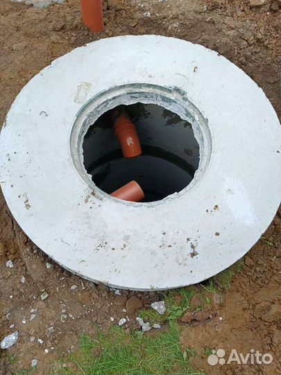 Септик из бетонных колец Копка Септиков Траншей