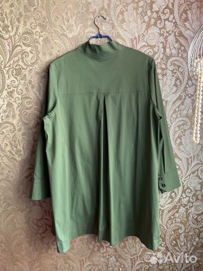 Блузка оливковая 52 L&D design новая