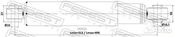 Амортизатор газовый зад G12761LR;SA-1108;41