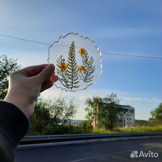 Декор-лето. Эпоксидная смола и сухоцветы