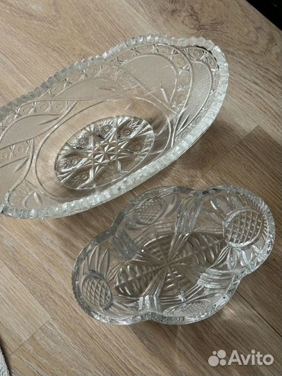 Хрустальная салатница СССР