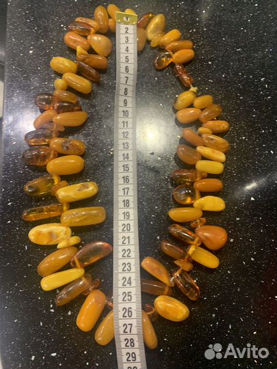 Бусы янтарные винтаж