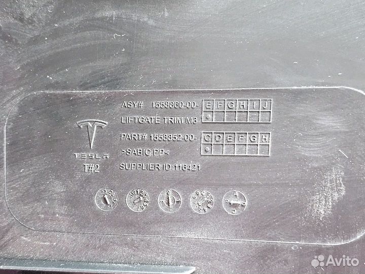 Обшивка крышки багажника Tesla Model 3 2023