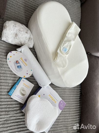 Кокон для новорожденных зевушка + подушка Мишка