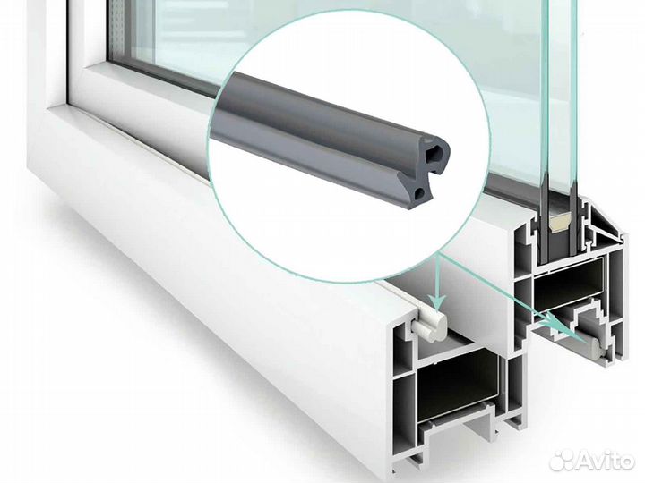 Уплотнитель с заменой Veka RAL84255