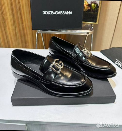 Лоферы мужские Dolce & Gabbana, кожа натуральная