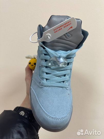 Кроссовки Nike Jordan 5 Blue Bird Голубые