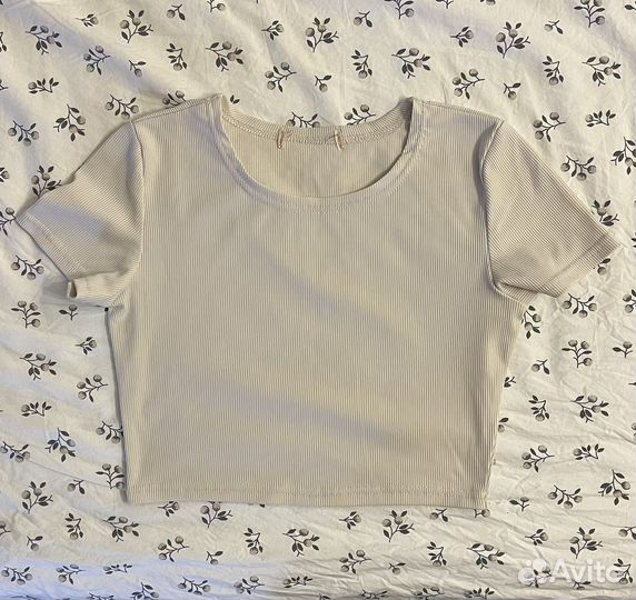 Костюм в рубчик топ/футболка и брюки