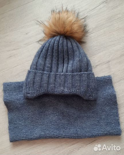 Шапка+снуд зимние 52-54