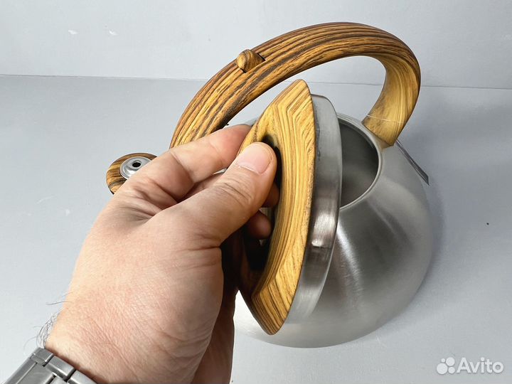 Чайник для плиты со свистком из нержавейки