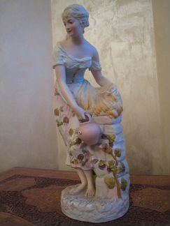 Фарфор,германия,дама С кувшином, Рудольштадт,42см