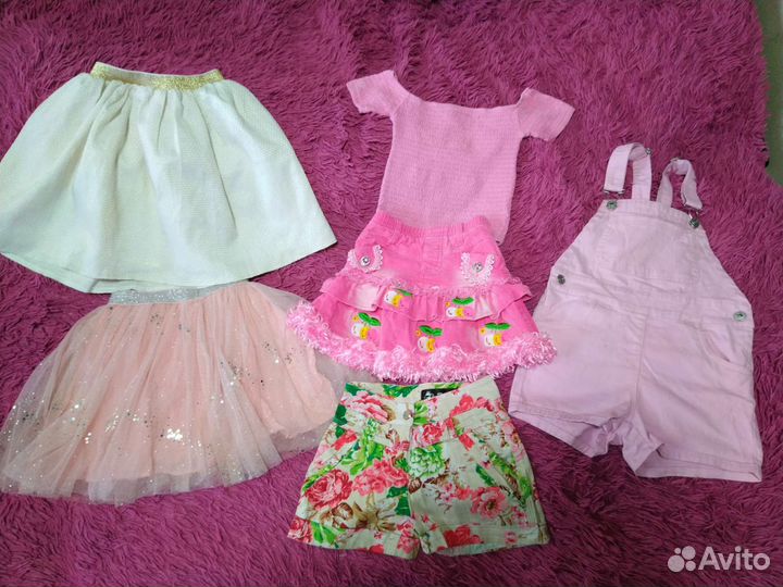 Большой пакет вещей на девочку 104-122