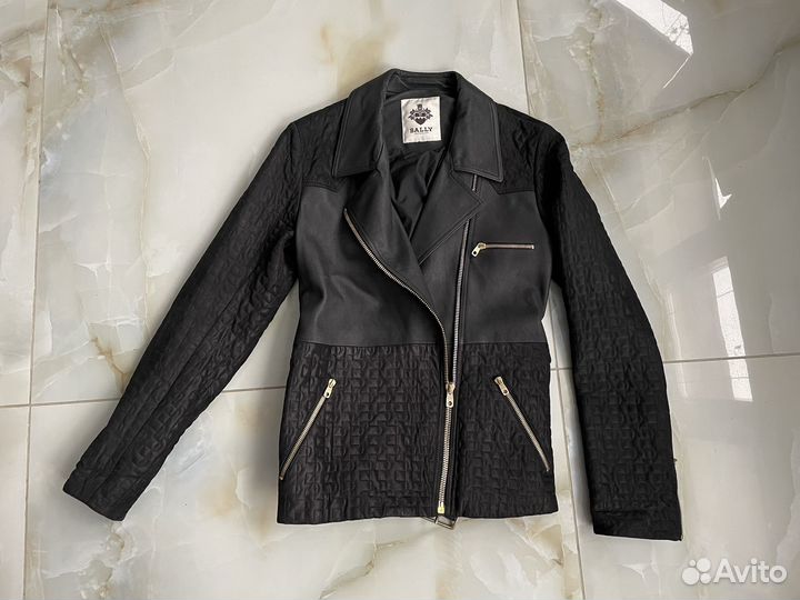 Кожаная курта Bally, размер 46