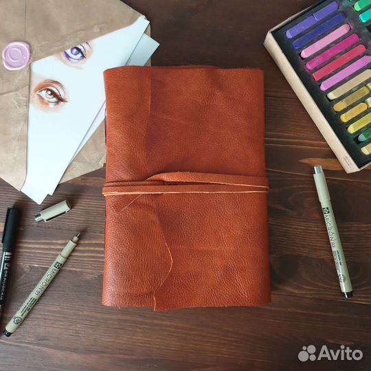 Кожаный блокнот, скетчбук