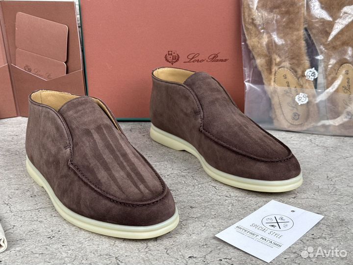 Лоферы женские Loro Piana Open Walk Chocolate