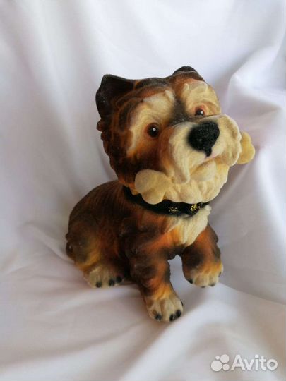 Копилка большая велюровая собака, пёс