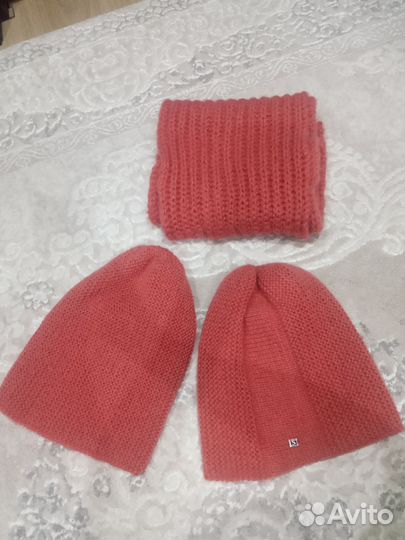 Комплект шапка и снуд женский