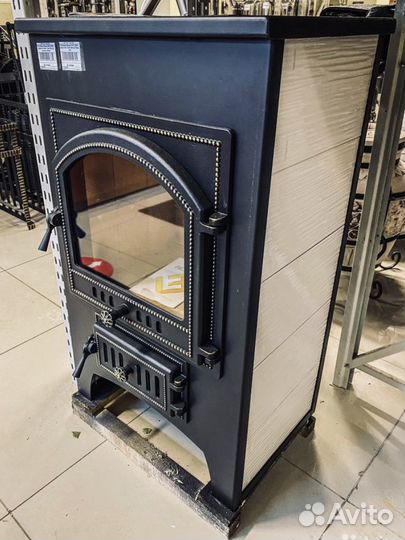 Печь-Камин везувий пк-01 (205) с плитой и т/о беж