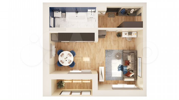 Квартира-студия, 37,6 м², 16/17 эт.