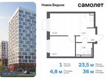 1-к. квартира, 36 м², 15/16 эт.