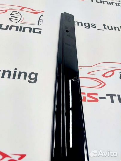 Сплиттеры в задний бампер черный глянец BMW 5 G30