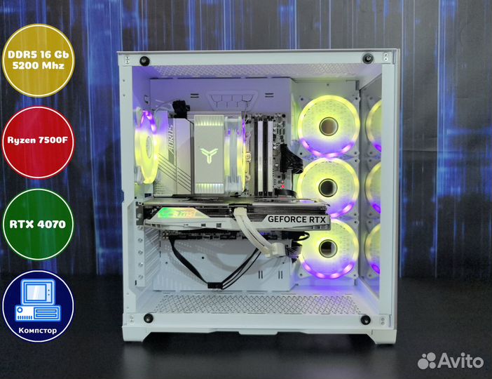 Системный блок AMD7500F-RTX4070-16DDR5-KFI4089-B650