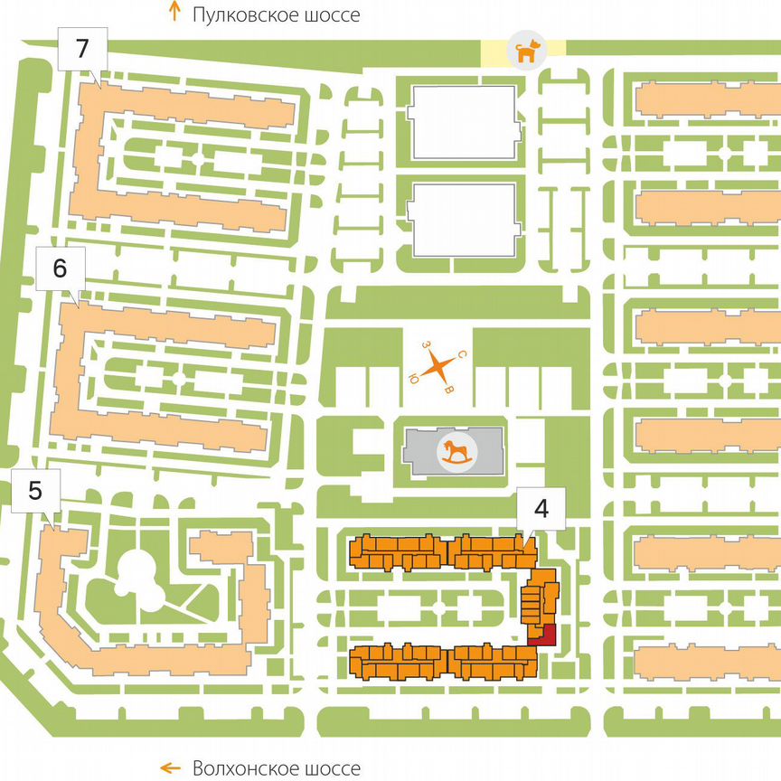 3-к. квартира, 74,6 м², 3/5 эт.