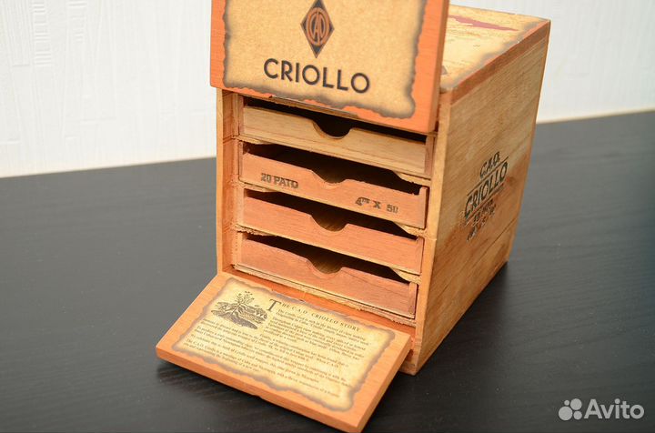 Коробка из под сигар C.A.O. с выдвижными полками