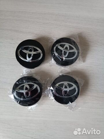 Колпачки на литые диски Toyota 62 мм черный