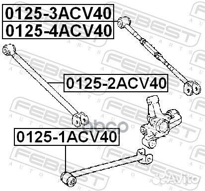 Рычаг задн подвески правый toyota camry ACV40/G