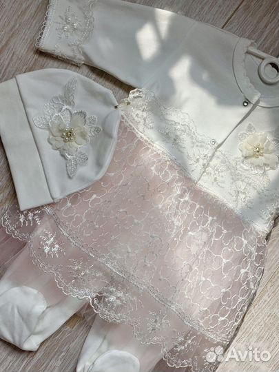 Комплект на выписку для девочки 56