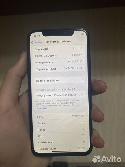 iPhone X, 256 ГБ