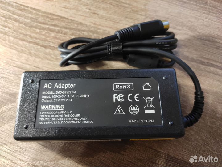 Блок питания сетевой адаптер 24v 2.5a 3pin