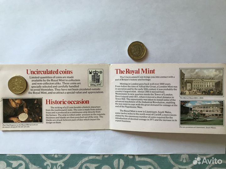 2 фунта великобритания (1+1) UNC (1983&2016)