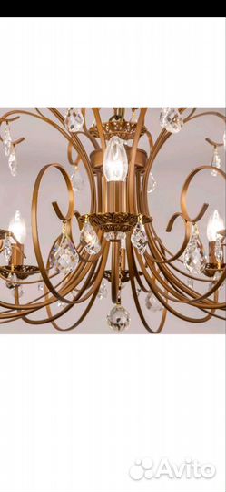 Латунь люстра+бра, Италия