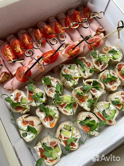Фуршет закуски гастробоксы