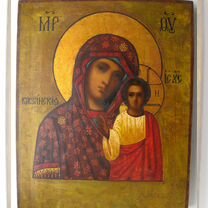 Старая икона Казанская Богородица. 26,5 х 21,5 см