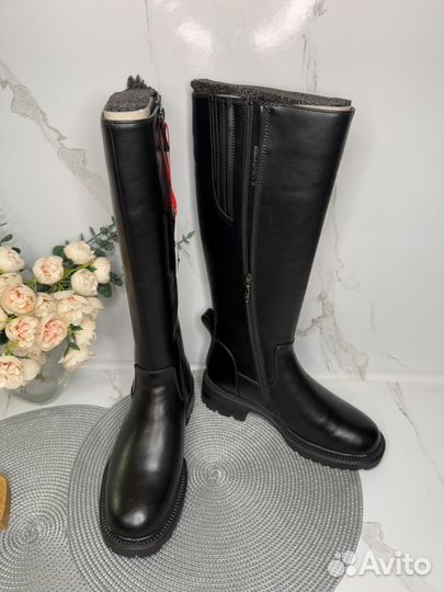 Сапоги женские зимние Новые кожаные El Tempo 38 39