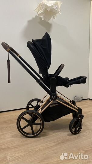 Коляска 2в1 Cybex priam 3 Black (черная)