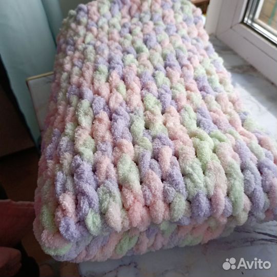 Плед детский вязаный ручная работа