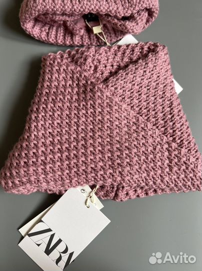 Новая Шапка снуд на девочку zara 50