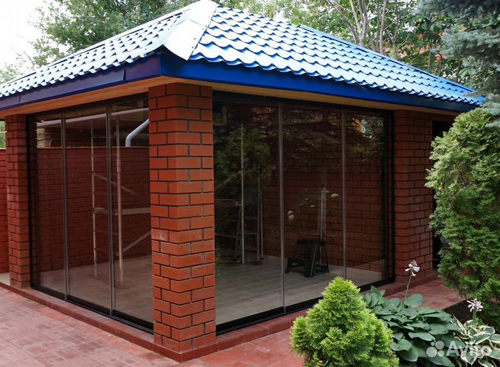 Панорамное остекление (безрамное остекление)