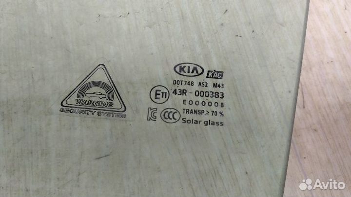 Стекло двери передней левой Kia Sorento III