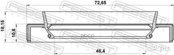 Сальник привода 50x72.5x10.6x18.2 nissan nissan