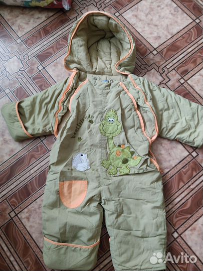 Демисезонный комбинезон, зимние штанишки 74 р