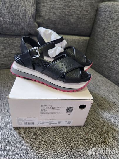 Сандалии Liu Jo 37 чёрные, кожа, оригинал